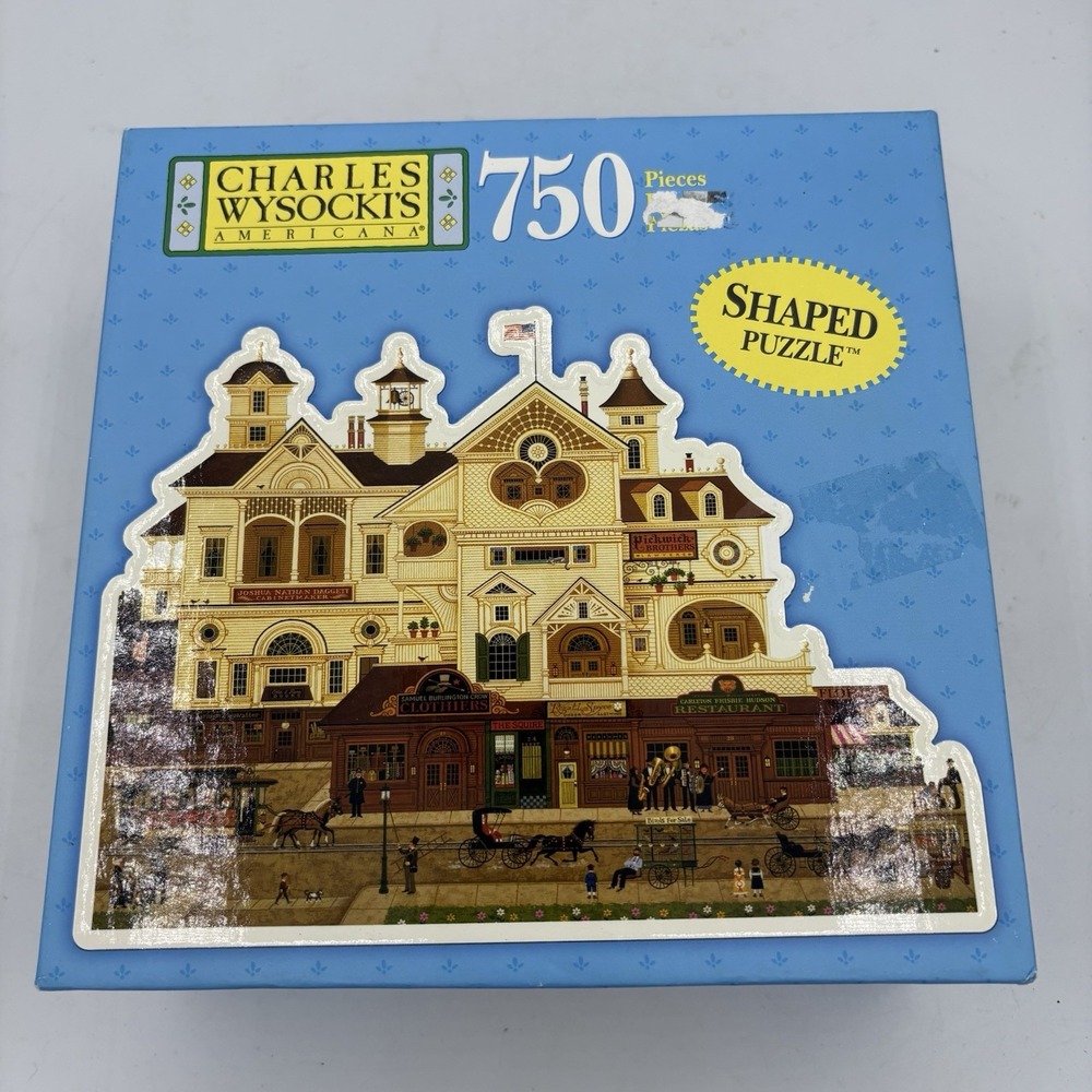 MB Hasbro Charles Wysocki's Americana 750 Puzzle Derby Square Shaped‎ New Sealed